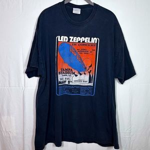 Vintage Led Zeppelin Tampa stadium Concert Tour T-shirt XL